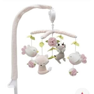 Living Textiles Baby Musical Mobile Ava Birds Crib Toy Knitted Woodland